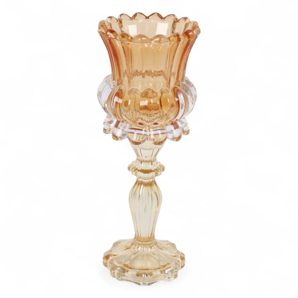 PORTACANDELA VETRO ANNEMARIE ARANCIO H.26.5